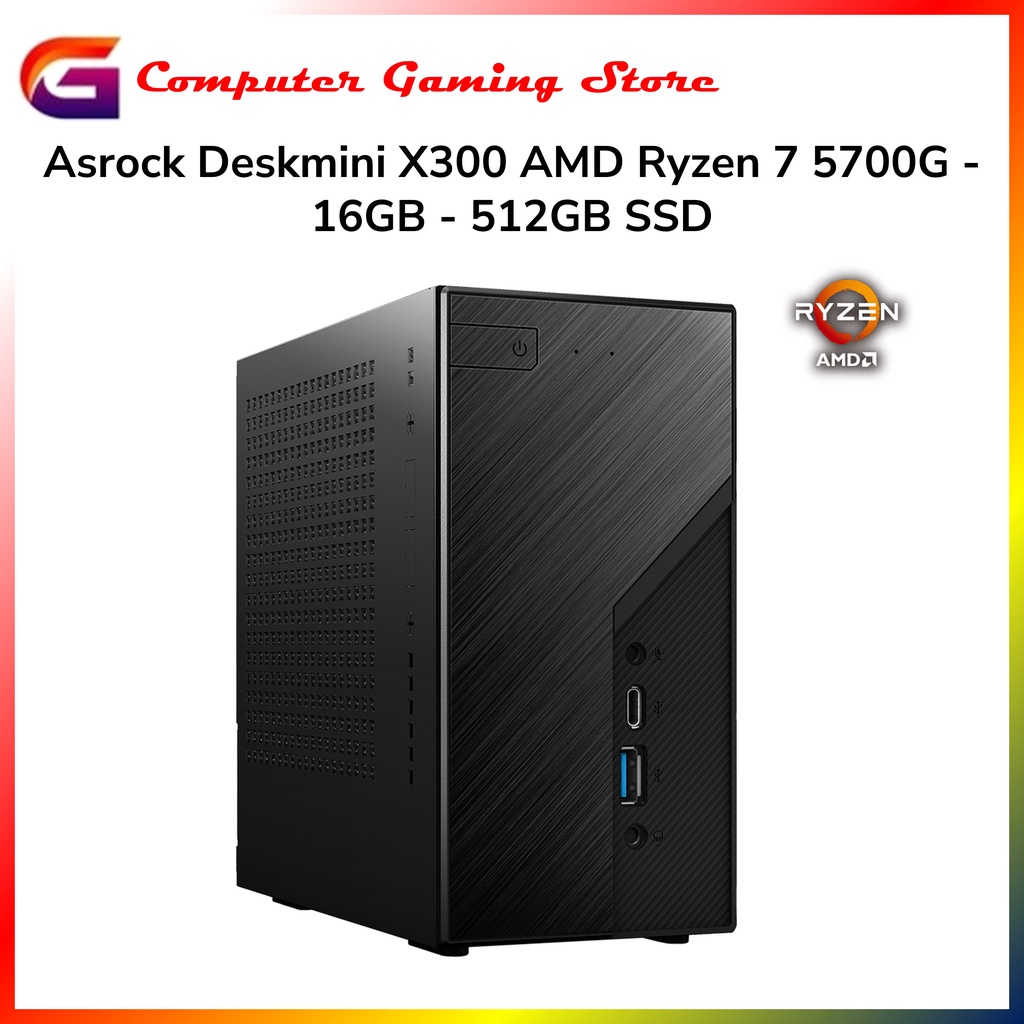 Asrock Deskmini X300 AMD Ryzen 7 5700G - 16GB - 512GB SSD - Mini PC
