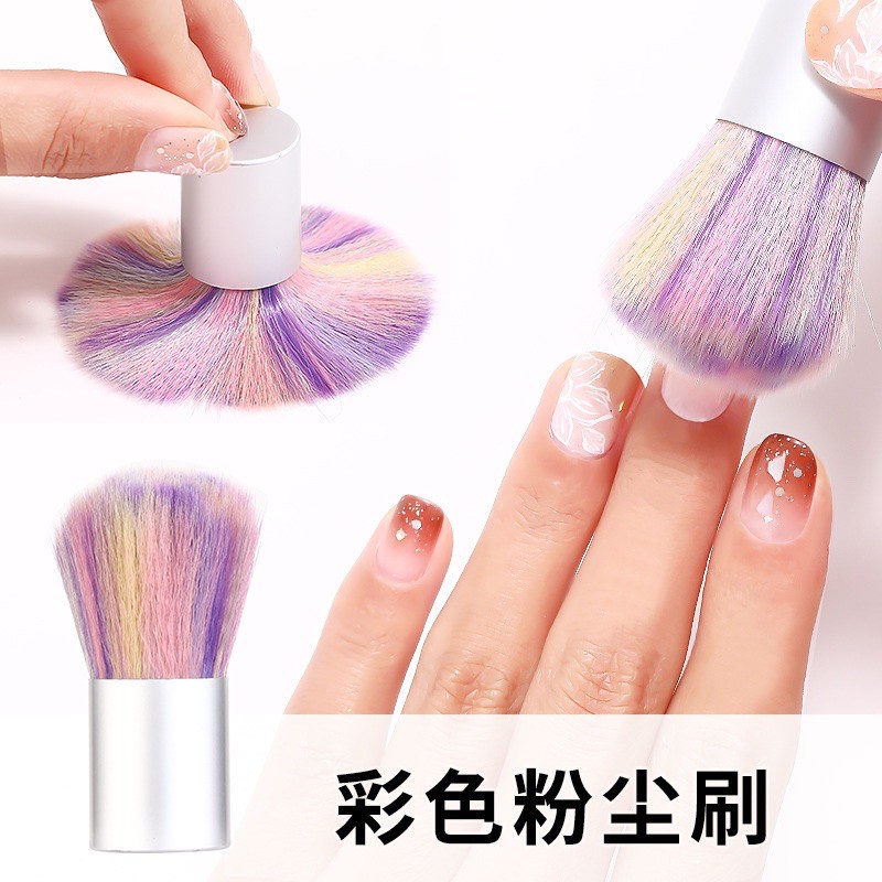 RAINBOW DUST BRUSH NAIL ART / kuas debu nailart kuas blush on makeup