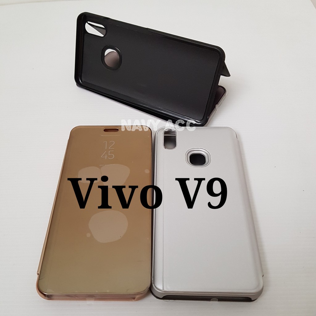 Flip Cover Vivo V9 - Sarung Buku Clear View Vivo V9