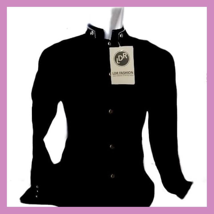 BAJU KOKO PRIA JASKO JAS KOKO POLOS HITAM - NAVY, XXL