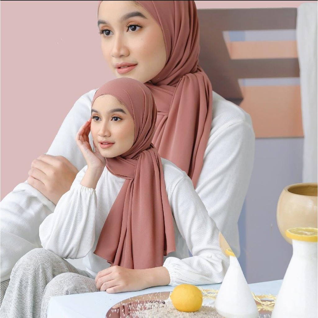 Jilbab Pashmina Diamond Crepe / Krudung Hijab Pasmina Sabyan Jahit Tepi Premium Jumbo 180x75 Part 1-3
