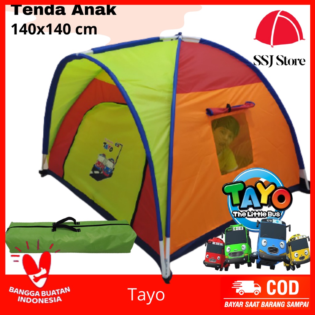 Tenda Untuk Anak Cowok Random Ukuran 140x140 cm SSJ Store Gratis Ongkir Bisa COD / Kemah - Kemahan A