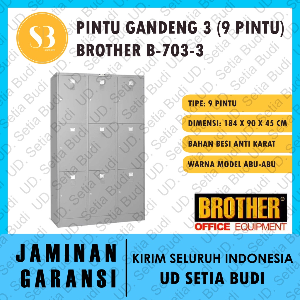 Loker Pintu Lemari Locker (9 Pintu) Brother B-703-3