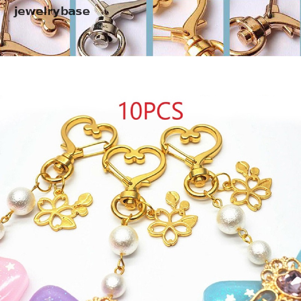 10 Pcs Gantungan Kunci Bentuk Hati Model Hollow