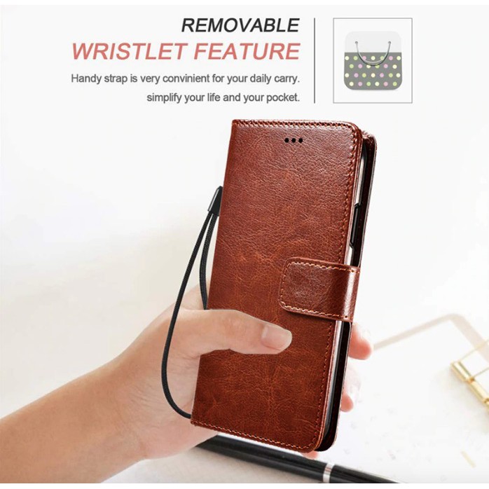 Casing Redmi Note 10 pro Flip Cover Wallet Leather Case