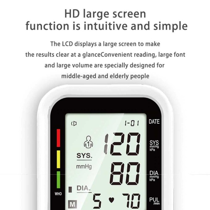 Tensi Darah Pengukur Tekanan Darah Blood Pressure Monitor with Voice