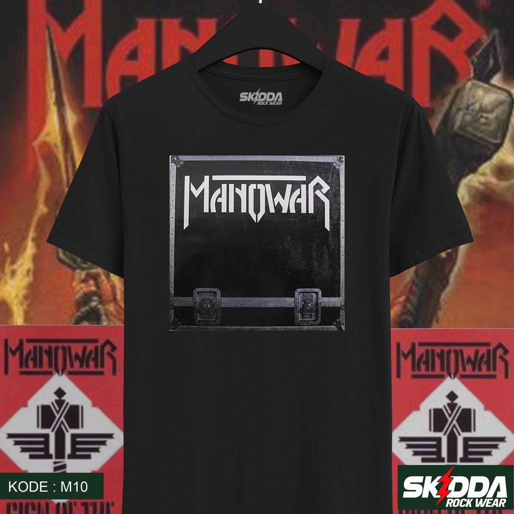 T Shirt Kaos Band Trash Metal MANOWAR– M10 - Premium Black NSA
