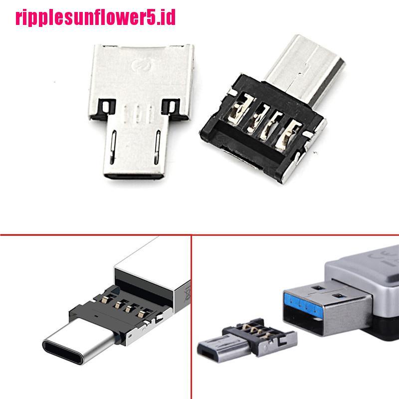 3pcs Adapter Converter Micro USB Male to USB Female OTG Untuk Pc