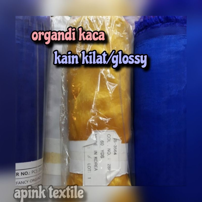 KAIN ORGANDI KACA / BAHAN ORGANDI KOREA KAIN APLIKASI DEKORASI PITA AKSESORIS