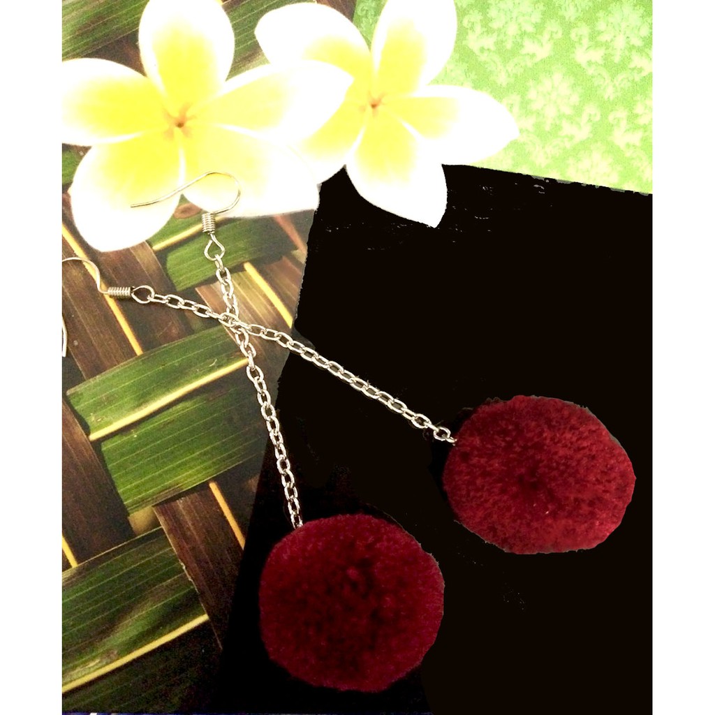 Anting pompom diameter 2cm Best Seller