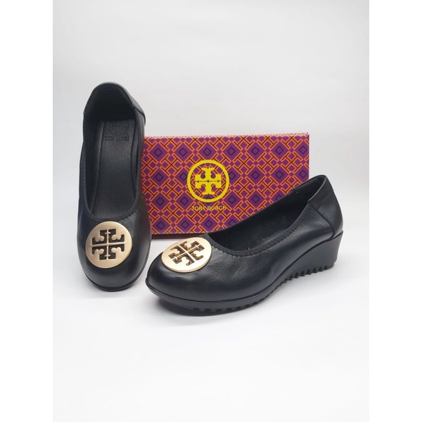 tory wedges logo emas Rg0013 / Sepatu wanita tory burch