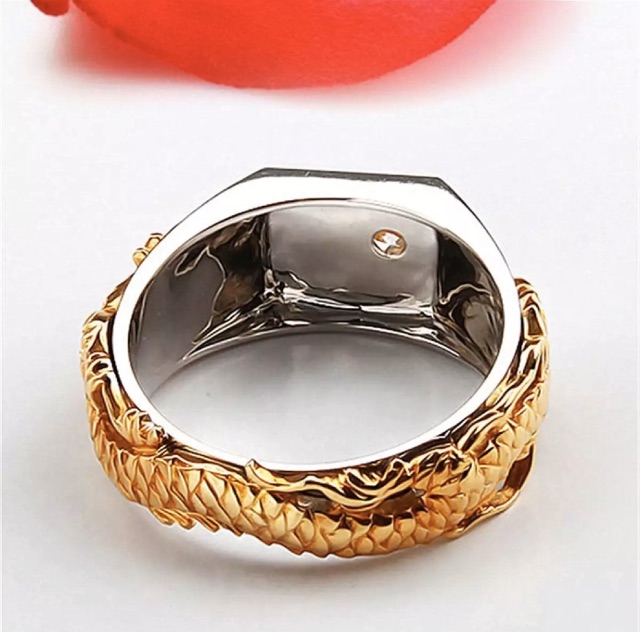 Cincin Pria Motif Naga Keren Mantul