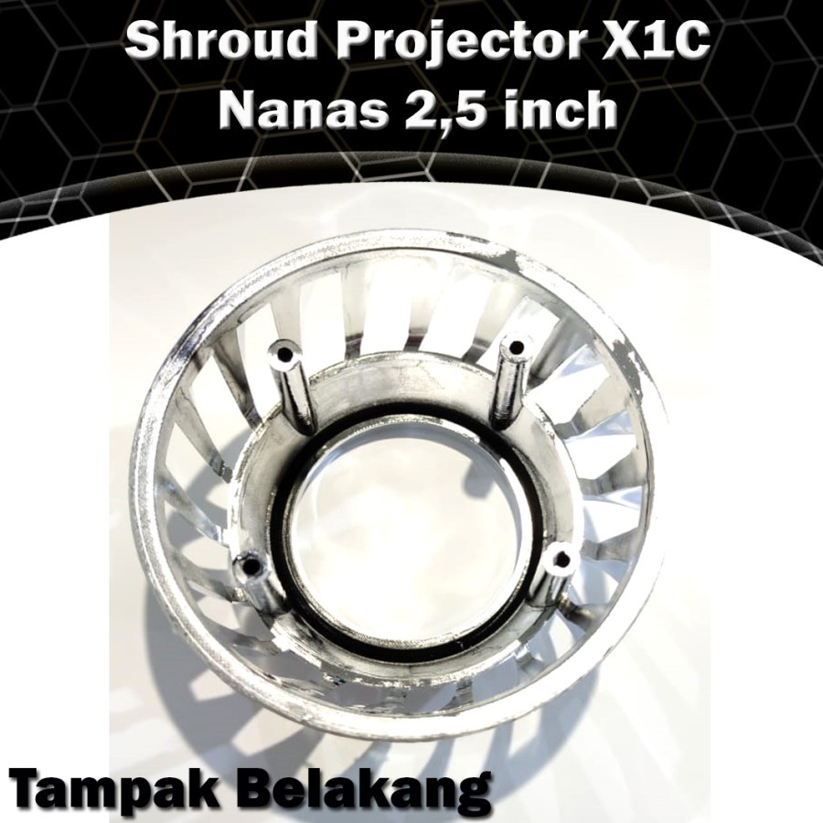 Shroud Projector Projie X1 X1C nanas AES Original 2.5 25 in BI LED HID by ADN.in