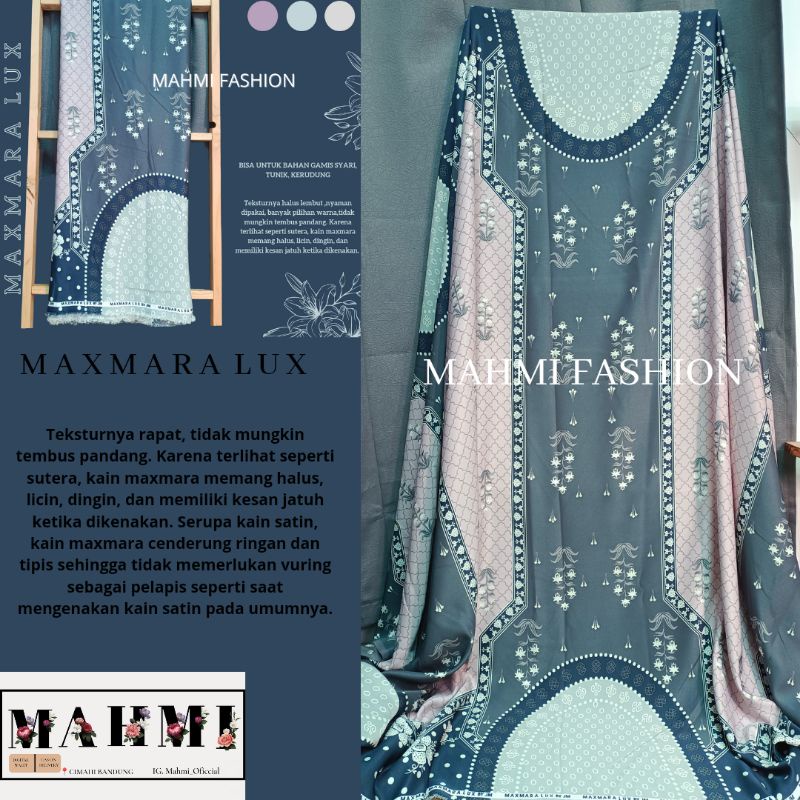 KAIN MAXMARA LUX MOTIF BUNGA melati A2 PREMIUM ORIGINAL (harga 0,5 meter)