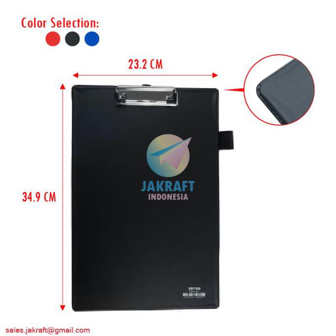 

Cuci Gudang Awal Tahun Clip Board Clipboard Papan Jalan Alas Ujian Folio F4 JOYKO CLB-61 PVC Promo