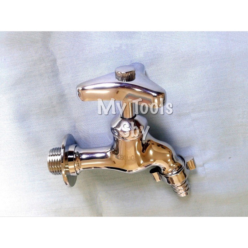 Kran Air / Keran Tembok Taman Kuningan Full 1/2” Chrome Soligen 514