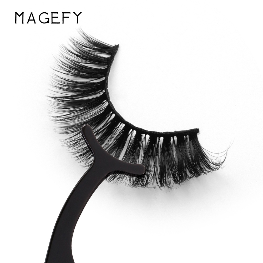 MAGEFY Pinset Palsu Bulu Mata Hitam Fake Eyelashes 5485