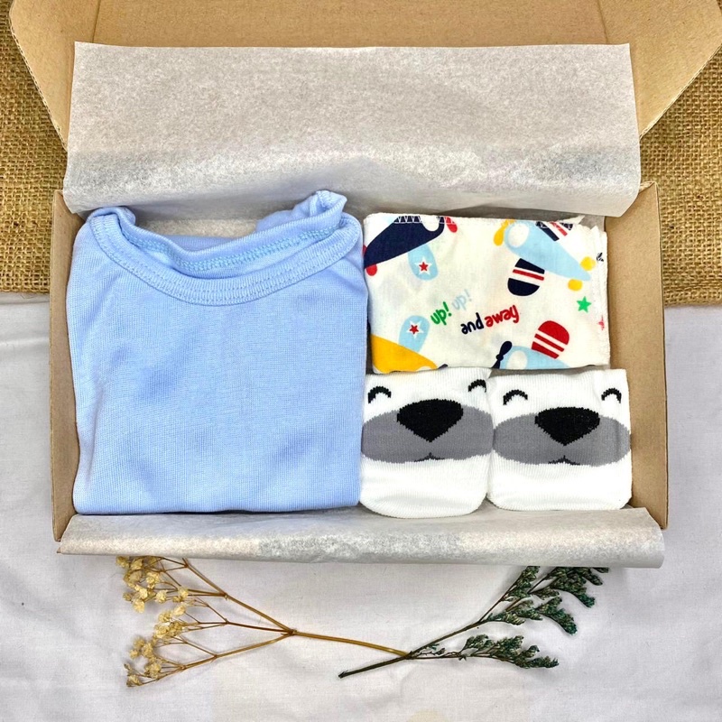 BABY HAMPERS GIFT / KADO LAHIRAN BAYI / BABY GIFT / KADO BAYI LUCU-CASUAL BLUE
