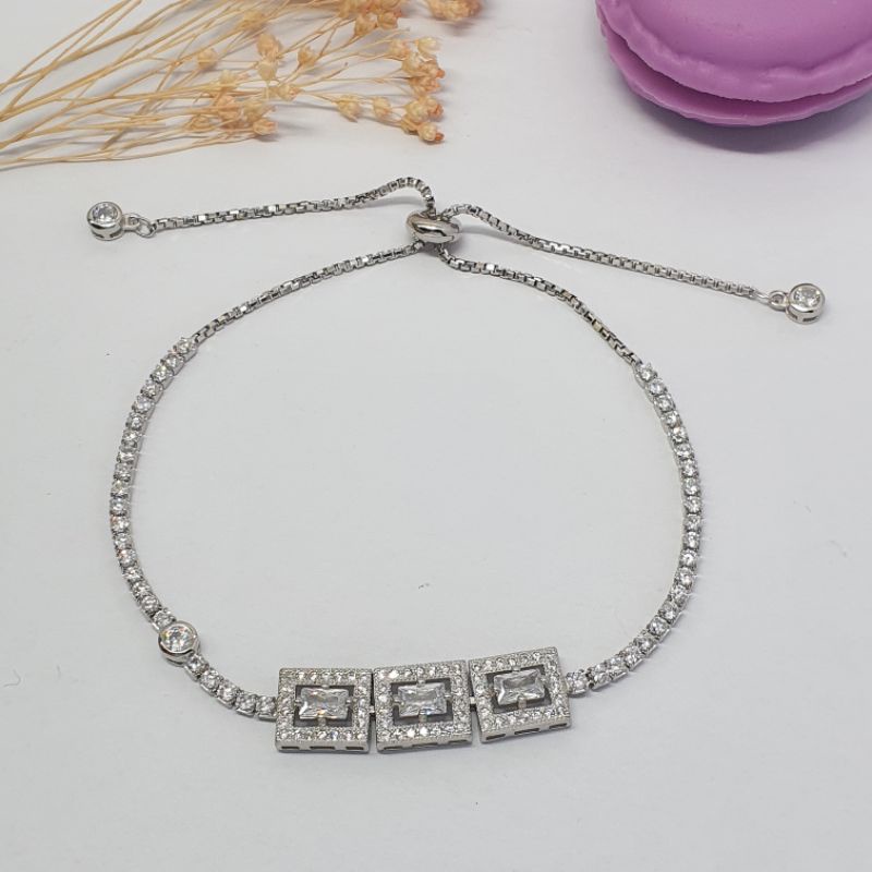 Gelang serut mpp kotak ASLI SILVER925