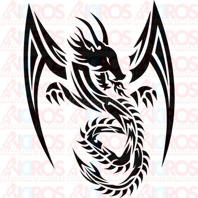 Cutting stiker motor dan mobil Naga1