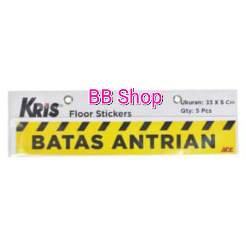 

KRIS STIKER LANTAI BATAS ANTRIAN 5 PCS FLOOR STICKER SIGN LABEL