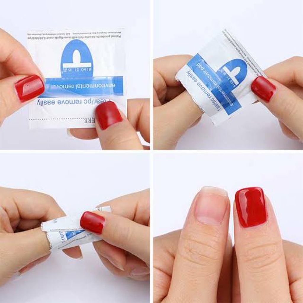 Murmerofficial (1PCS) UV Gel Nail Polish Remover &amp; Cleaner Wraps Foil Wipe Penghapus Kutek Gel R594