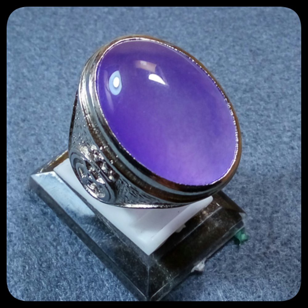 CINCIN KECUBUNG UNGU AFRIKA MEWAH SUPER CRYSTAL BIG SIZE
