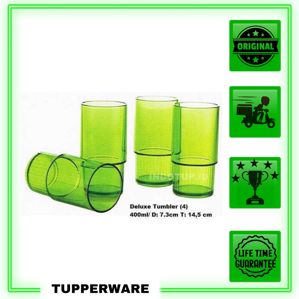 Tupperware Promo Deluxe Tumbler 400ml (4) Cangkir dan Gelas / Free Bubble wrap