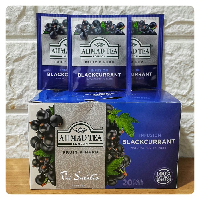 

Teh-Daun- Ahmad Tea London Fruit & Herb Infusion Sachet - Blackcurrant -Daun-Teh 800 Teh-Makanan-