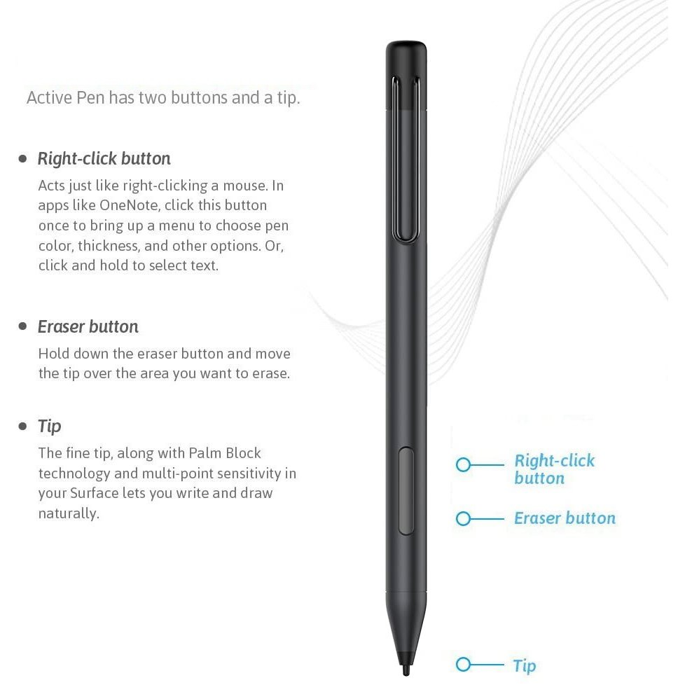 Active Stylus Pen - Compatible with Surface - ME-MPP303 - Pena Stylus Kompatibel Microsoft Surface