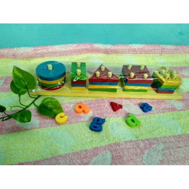 Menara Geometri 5 Bentuk / Pasak Geometri