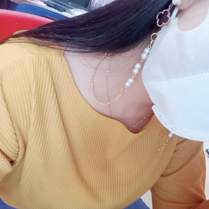 KALUNG MASKER MANIK MUTIARA KALUNG MASKER MUTIARA TRIPLE 2 | KALUNG MASKER RANTAI | GANTUNGAN MASK
