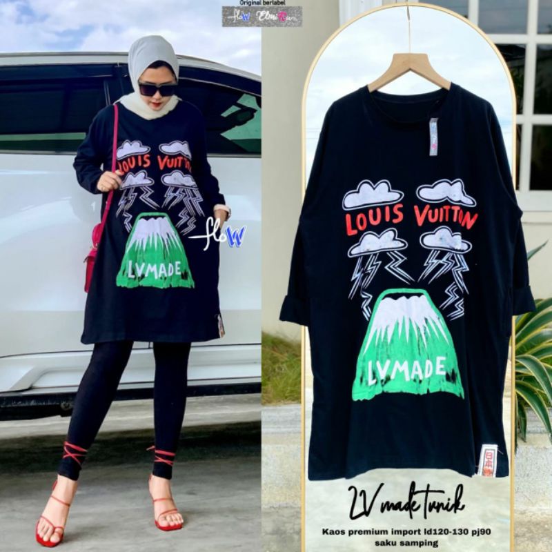 Tunik Wanita Model Terbaru Premium Import LV Made Tunik By Flow Terbaru Kekinian Best Seller Keren