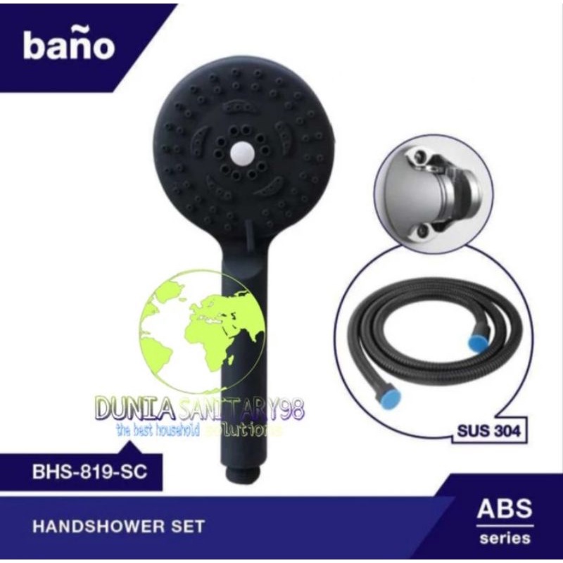 Hand shower Black Bano Shower kamar mandi Bano Hitam