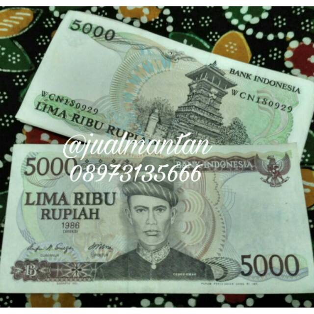 Uang Kuno 5000 rupiah 1986 Teuku Umar