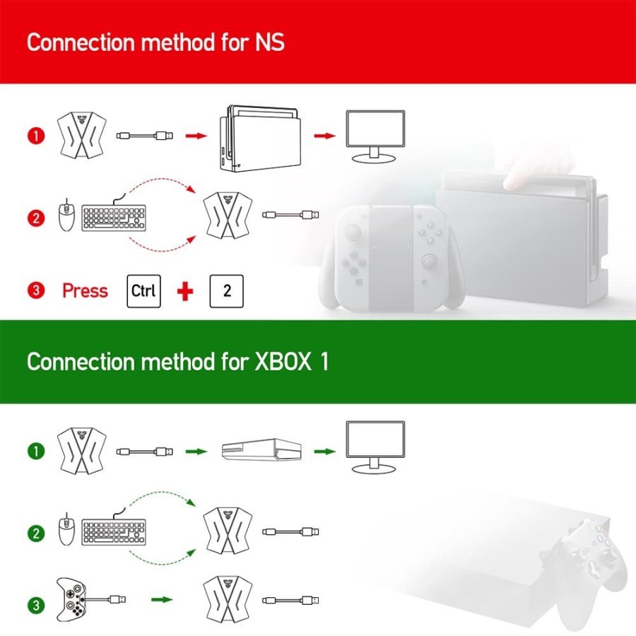 Fantech DOXS AC3000 Keyboard Mouse Converter for Console