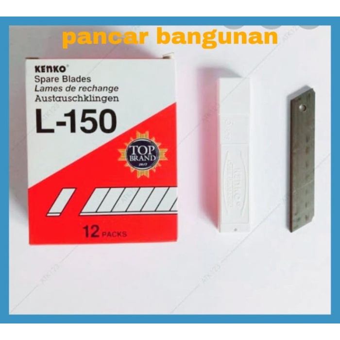 

Bergaransi 1 Kotak Isi Cutter Kenko L-150 Isi 12 Pcs - Refil Isi Ulang Pisau Terlaris