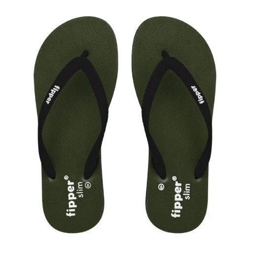 Sandal Fipper Slim Green Army Black Original