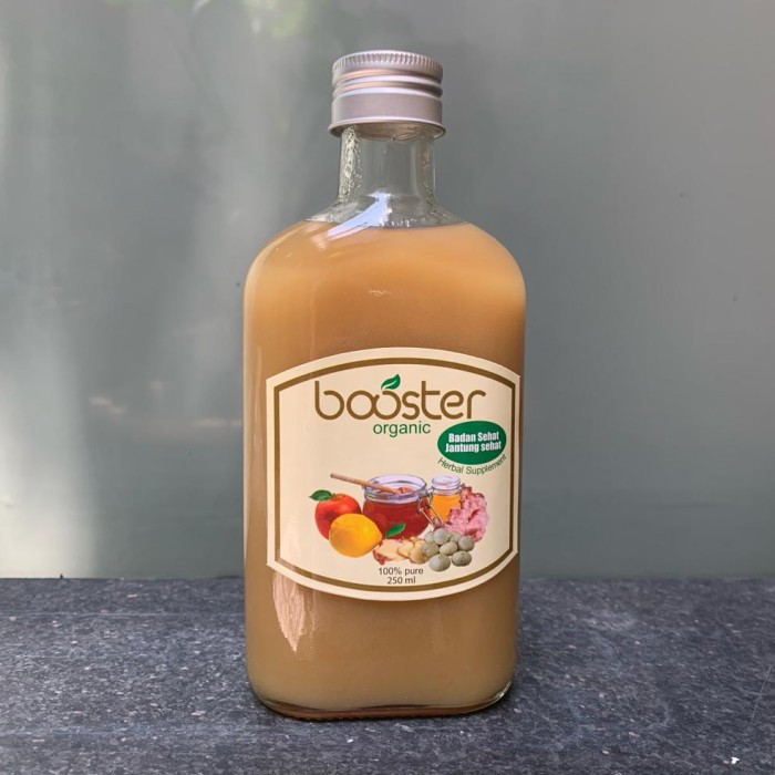 

jus bawang putih tunggal jahe lemon madu cuka apel.Booster organic