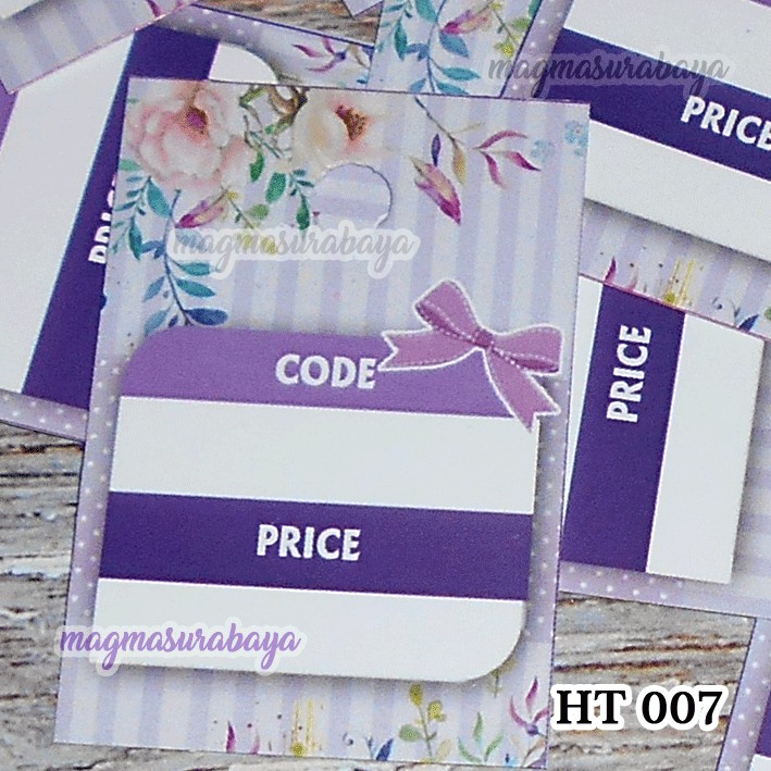 

LABEL HARGA - PRICE TAG -VINTAGE- RIBBON PURPLE