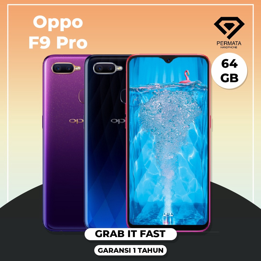 OPPO F9 PRO 6/64GB GARANSI 1 BULAN