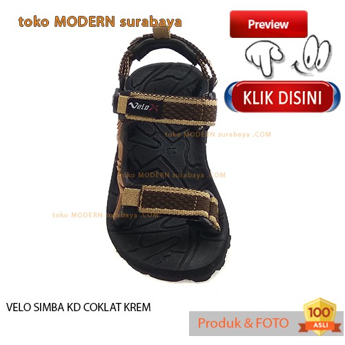 VELO SIMBA COKLAT KREM sandal anak sandal gunung outdoor