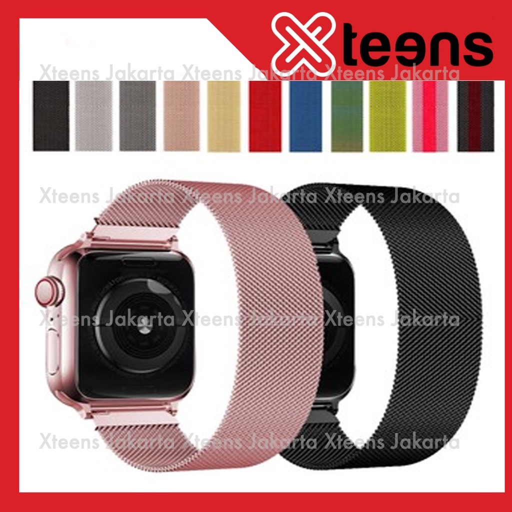 Strap Apple Watch / Tali Jam Milanese Loop Strap Iwatch Series 6 (42mm )