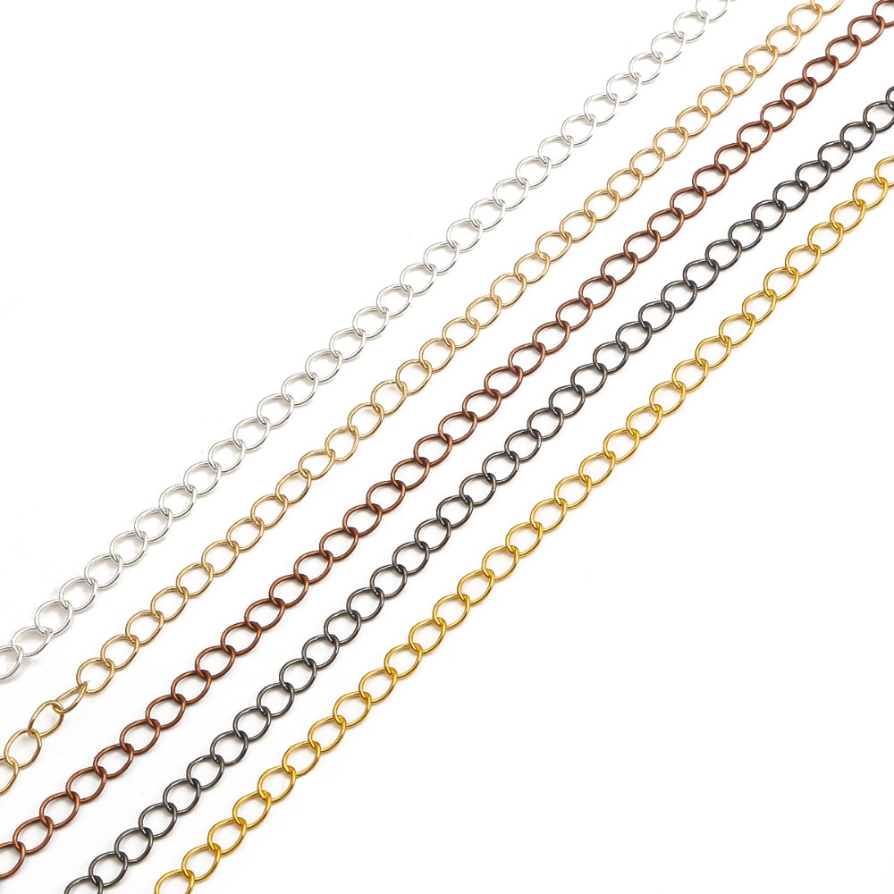Rantai Extension Ukuran 2.5 2.8 3.6 4.8mm Panjang 5m Untuk Membuat Perhiasan Diy