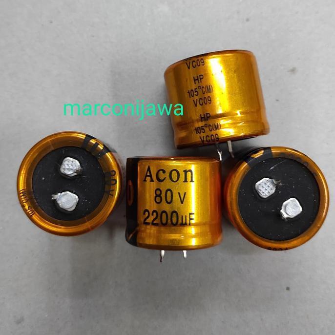 elco 2200uf 2200 uf 80v 80volt 80 volt acon gold asli Murah