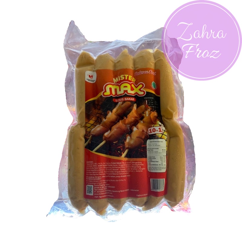 

MISTER MAX SOSIS BAKAR ISI 12 500 GR
