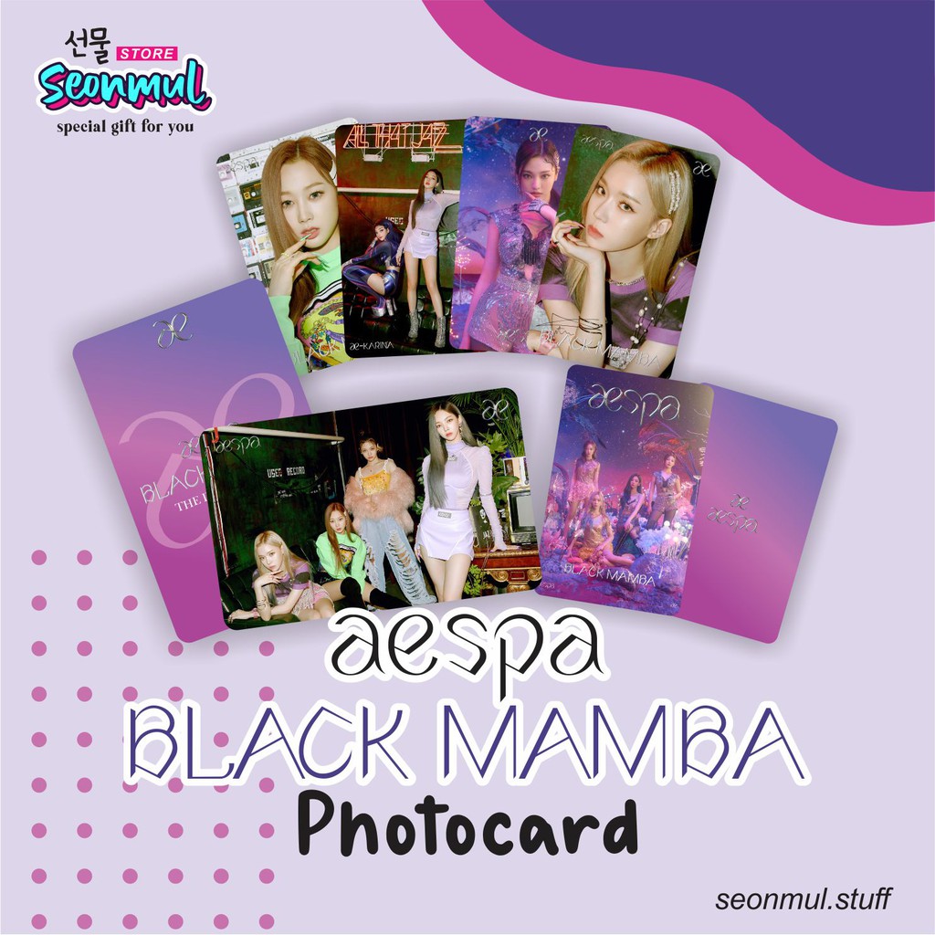 TERMURAH!!! PHOTOCARD PC AESPA BLACK MAMBA