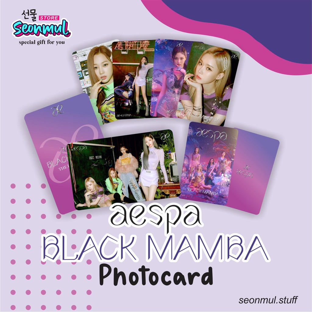 TERMURAH!!! PHOTOCARD PC AESPA BLACK MAMBA