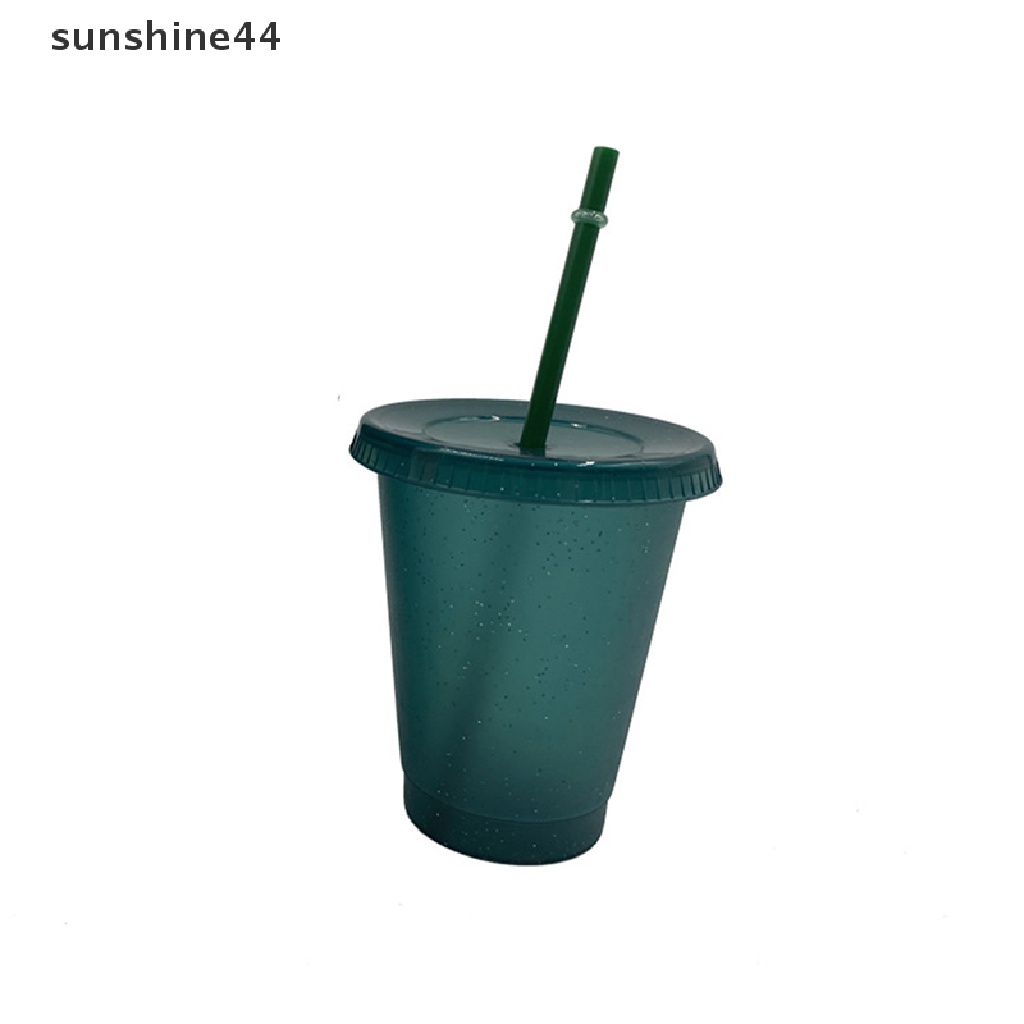 Sunshine Botol Air Minum Portable Reusable Dengan Sedotan