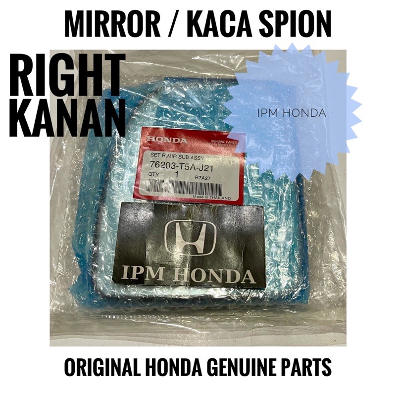 76203 / 76253 T5A Kaca Spion Kanan / Kiri Honda Jazz S RS GK5 2014-2021 City GM6 BRV Khusus Brio Mobilio 2016 2017 2018 2018 2019 2020